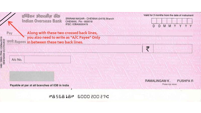 Crossed cheque