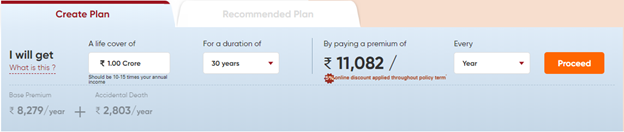 ICICI Pru iProtect Smart Illustrations Premimum Plan2