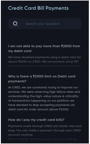 credit card bill payments