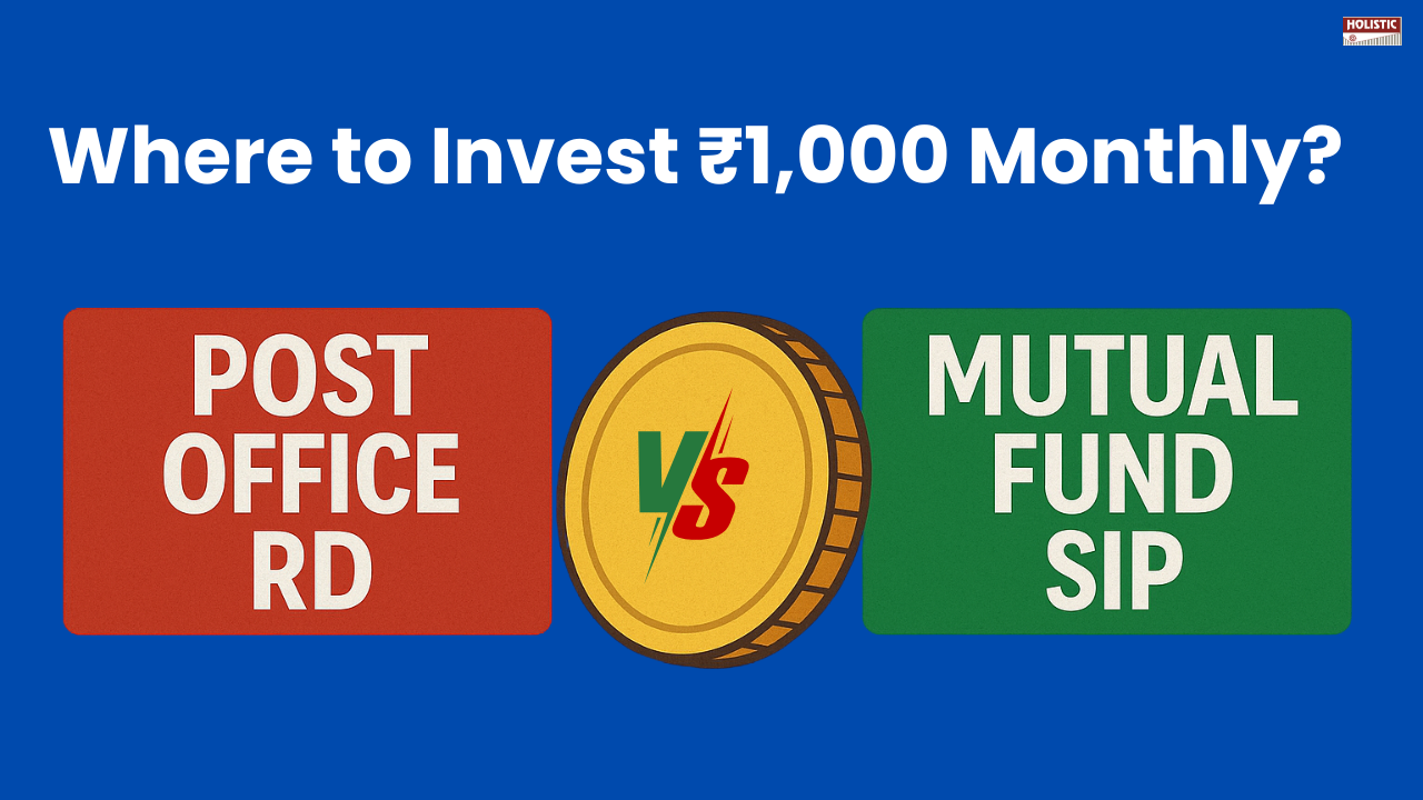 Post Office RD vs Mutual Fund SIP: Where to Invest ₹1,000 Monthly? Which Builds More Wealth in 5 Years?